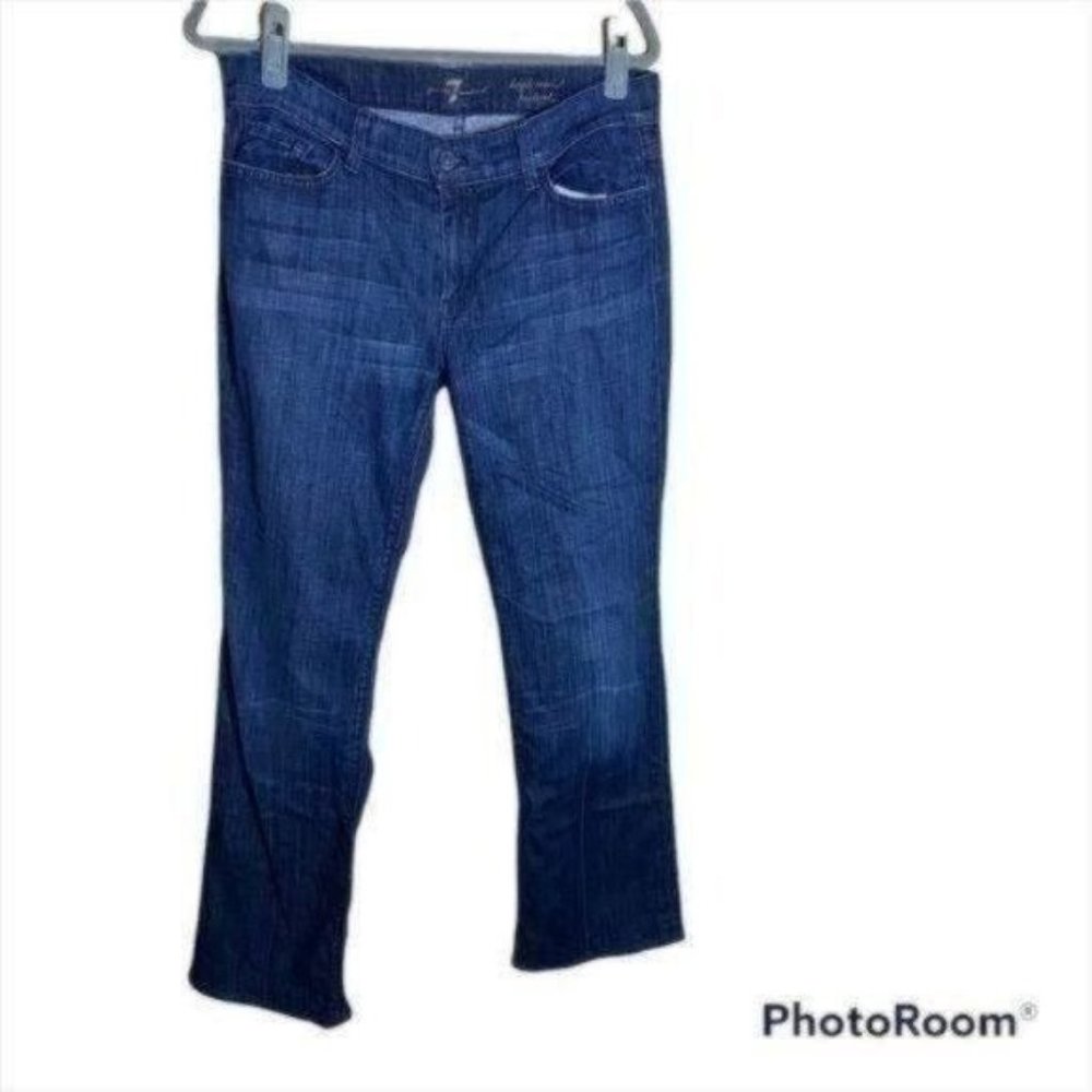 7 For All Mankind High Waist Bootcut Medium Wash Jeans Womens Size 32